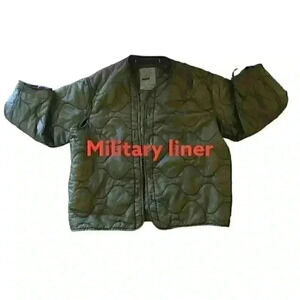 VTG military green jacket liner 90s or prior sized mens large